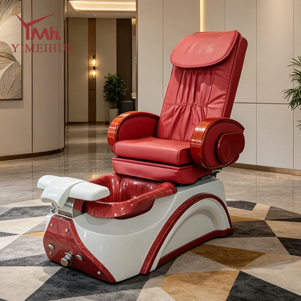 Luxury Modern Electric Massage Pedicure Chair With Sink Relaxing Equipment For Foot Spa Manicure Nail Salon Furniture