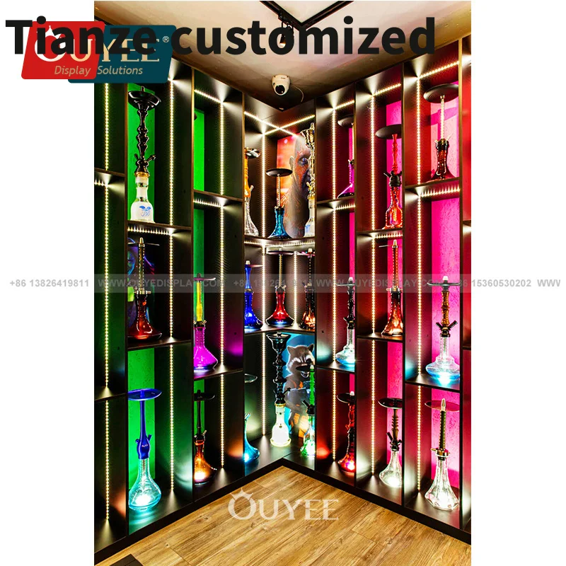 Customized-Shop Display Furniture Wall Art Hookah Club Hookah Shelf Smoke Shop Custom