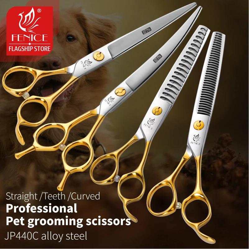 Fenice 6.5/6.75/7.0/7.5 inch Professional Dog Grooming Scissors Cutting Thinning Shear for Dog/Cats Animals Groomer Tools