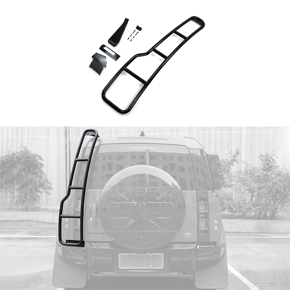 Special climbing Tailgate ladder Telescopic Black Side Ladder Tail ladder For 2020-2024 Land Rover Defender