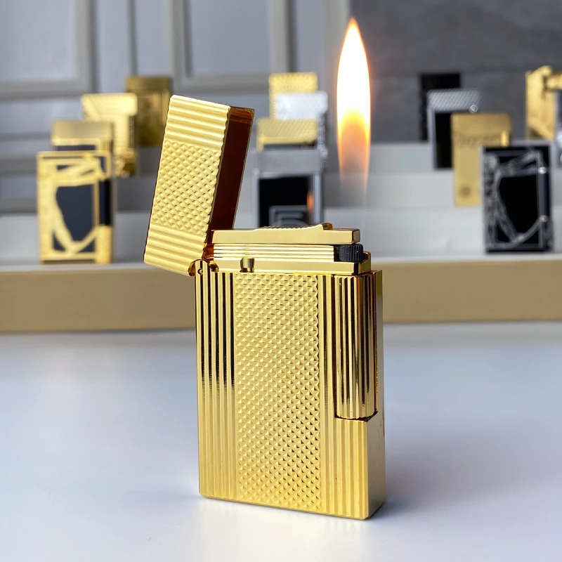 

New commemorative edition single and double flame luxury lighter Ping Sound natural paint cigarette smoking butane lighter