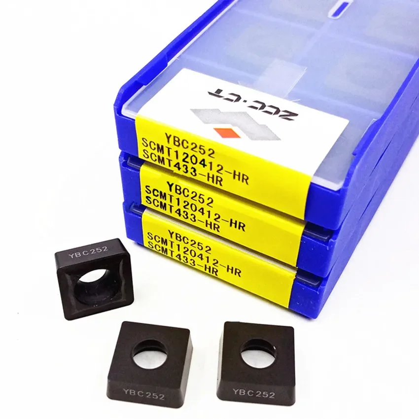 SCMT120404-HR YBC252/SCMT120408-HR YBC252/SCMT120412-HR YBC252 SCMT431 SCMT432 SCMT433 ZCC.CT CNC كربيد 10 قطعة/صندوق #5