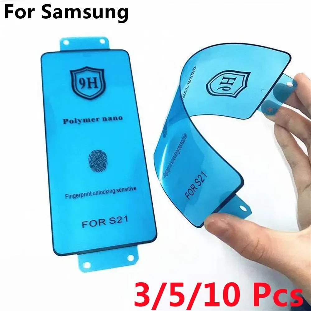 9H Polymer Nano PMMA Screen Protector For Samsung Galaxy S24 S23 S22 S21 S20 Ultra Plus 5G S10 Note 20 10 9 HD Soft Ceramic Film