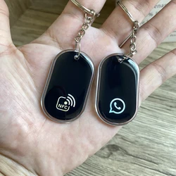 Connect us on WhatsApp Follow us on Instagram Easily with Epoxy Black NFC Keychain Keyfobs Card