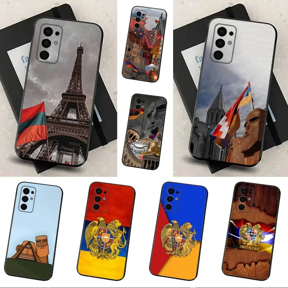 Funda artística para pasaporte armenio para Samsung Galaxy A73,52,71,22,Note,31,8,9,53,32,72,41,J7, funda de silicona negra suave