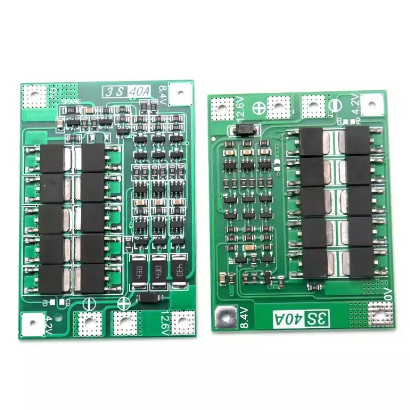 3S 11.1V 12.6V 18650 Lithium Battery Protection Board with Balance 40A for Electric Drill