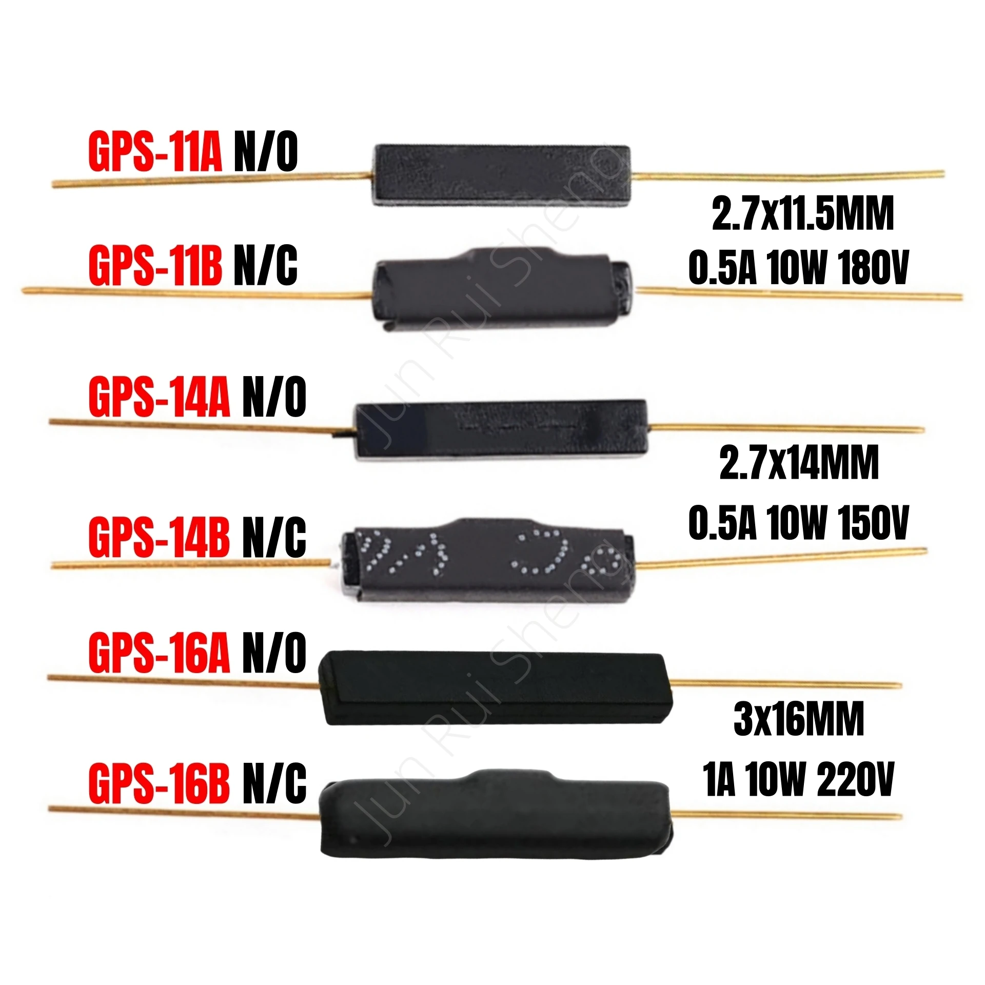 5 Stuks Plastic Reed Schakelaar GPS-11A Smd GPS-11B Normaal Open/Gesloten Geen Nc 3*11Mm 10W 180V Magnetische Contactschakelaar Inductiesensor