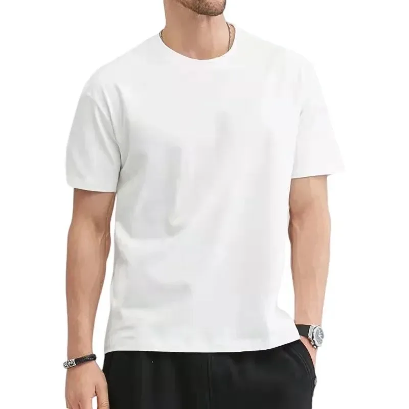 Fashion Summer Men Women T-shirt Cotton Solid Tshirts Oversized Short Sleeve T Shirt Fashion Soft White Black Tee Clothing Tops