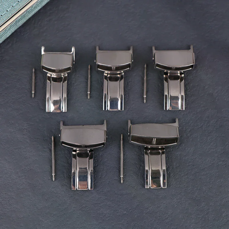 Stainless Steel Butterfly Deployment Watch Buckle 14mm 16mm 18mm 20mm 22mm Watch Strap Clasps Folding Buckles Button Clasp