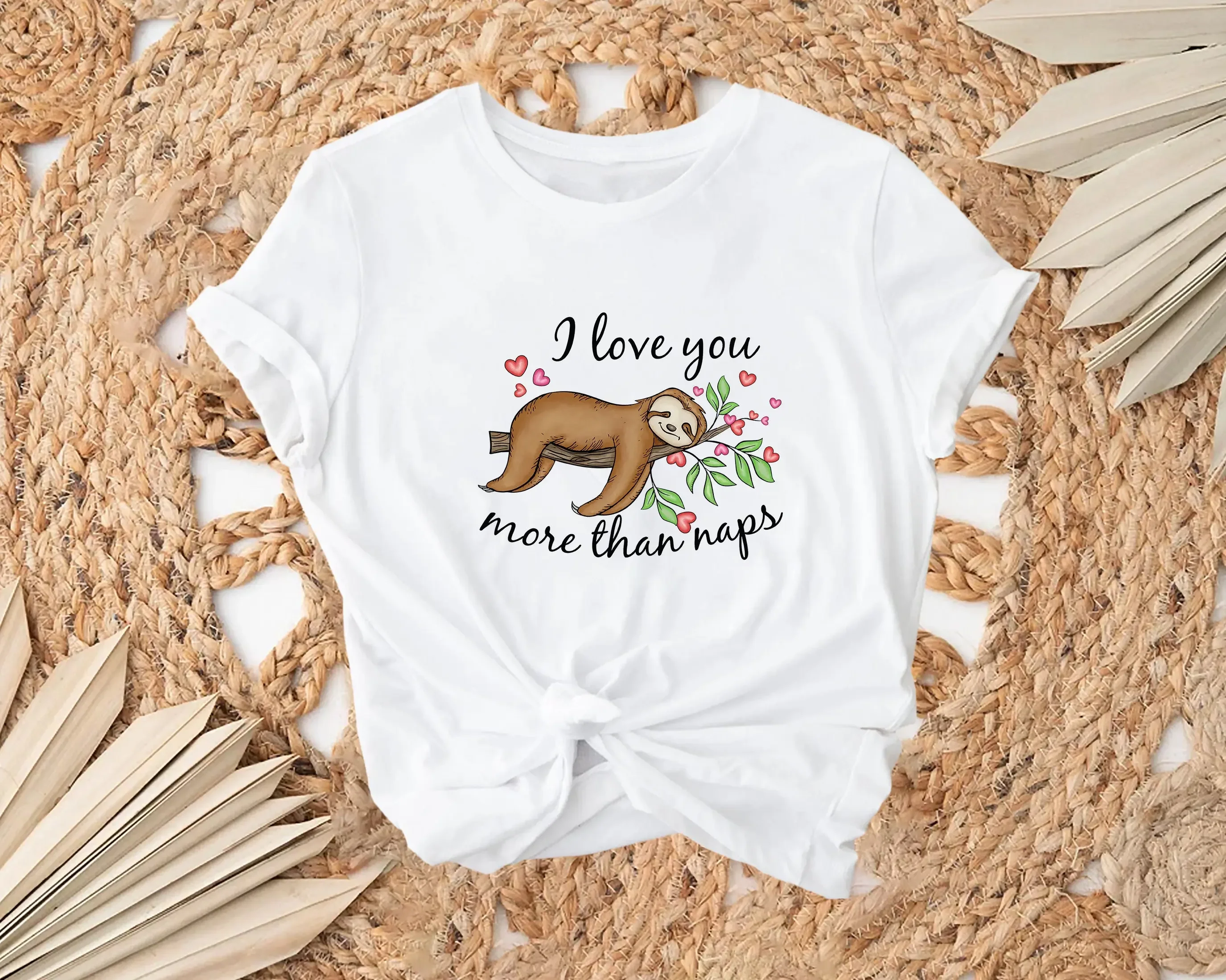 أنا أحبك أكثر من القيلولة تي شيرت الدب الحيوان عاشق مضحك الكرتون #1