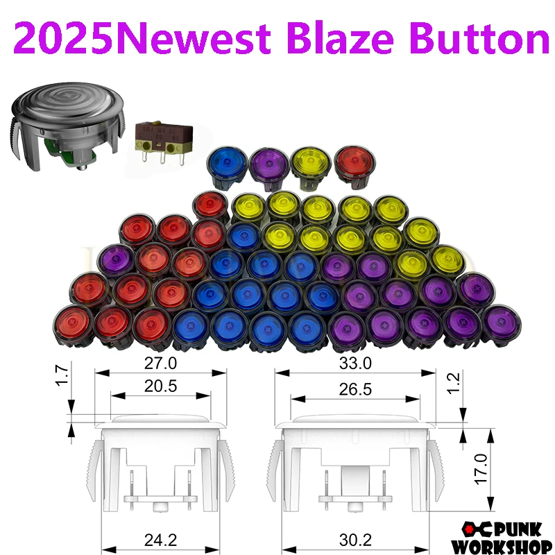 Punkworkshop 最新Blaze 15個（24mm14個30mm1個) PWS Blaze ボタンセット – PUNK WORKSHOP JAPAN