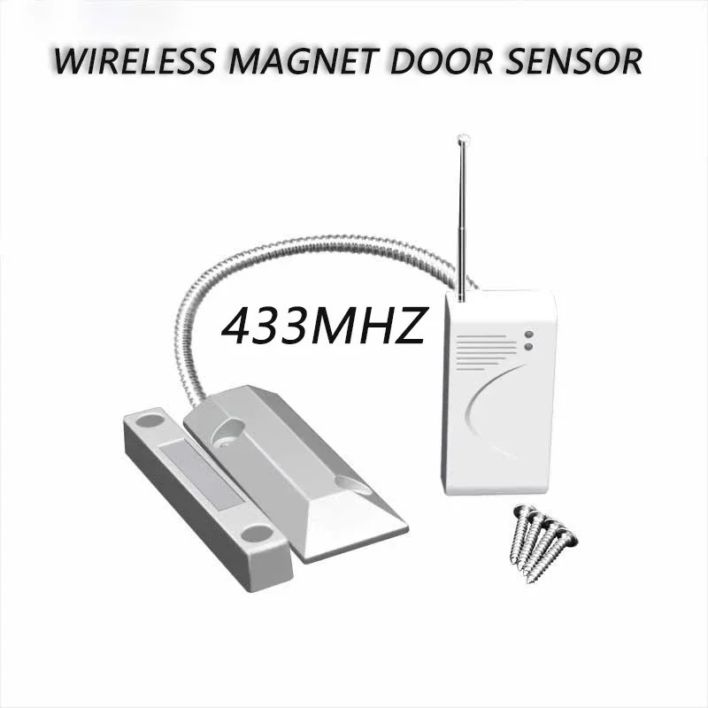 Wireless Metal Door Sensor 433MHz Door Magnet Security Alarm Outdoor Waterproof For Home Burglar Alarm System