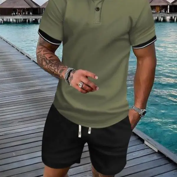 

New NS Clothing Sets Men's Casual Sportswear T-irt Seven Sve Length orts Autumn Season Faion Comfortable Breathable