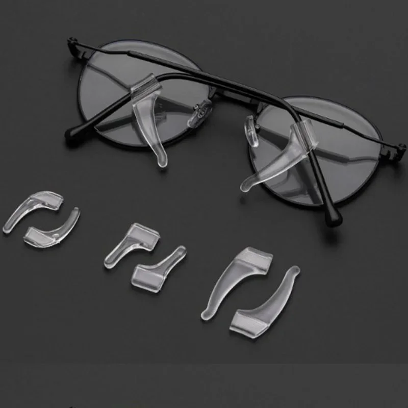 Soft Silicone Ear Hook Anti-slip Glasses Leg Grip Anti-fall Holder Ear Sleeve Bracket Fastener Transparent Eyewear Accessories