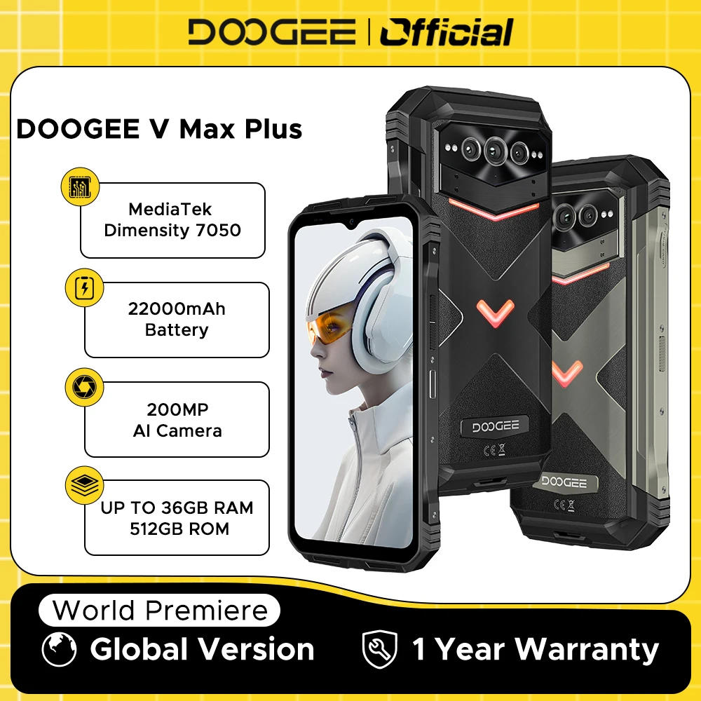 Global Version DOOGEE V Max Plus Rugged Phone 6.58