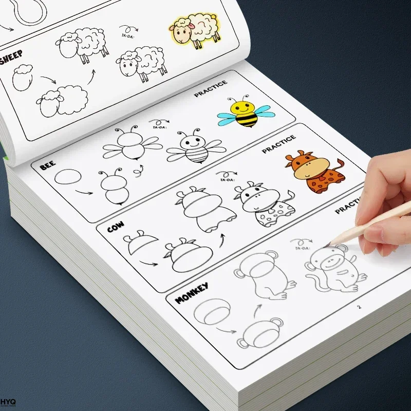 How to Draw Animals Step-by-Step Drawing Book- Learning Painting , Perfect for Creative Writing & Color Kids Drawing Book