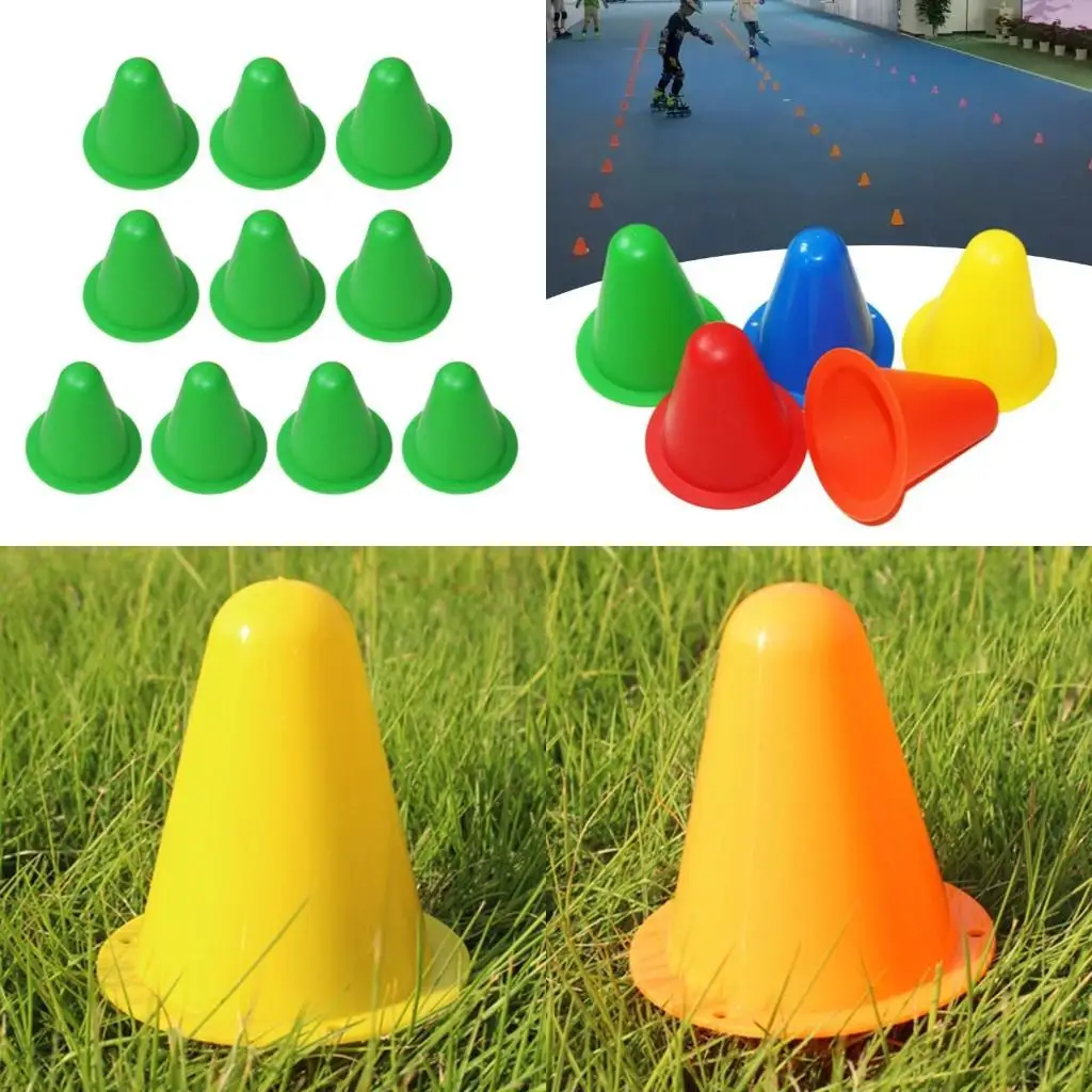 

U2JB 10Pcs Sports Training Cones Mini Cones Windproof Training Agility Marker Cones for Skate Practice Sport Training