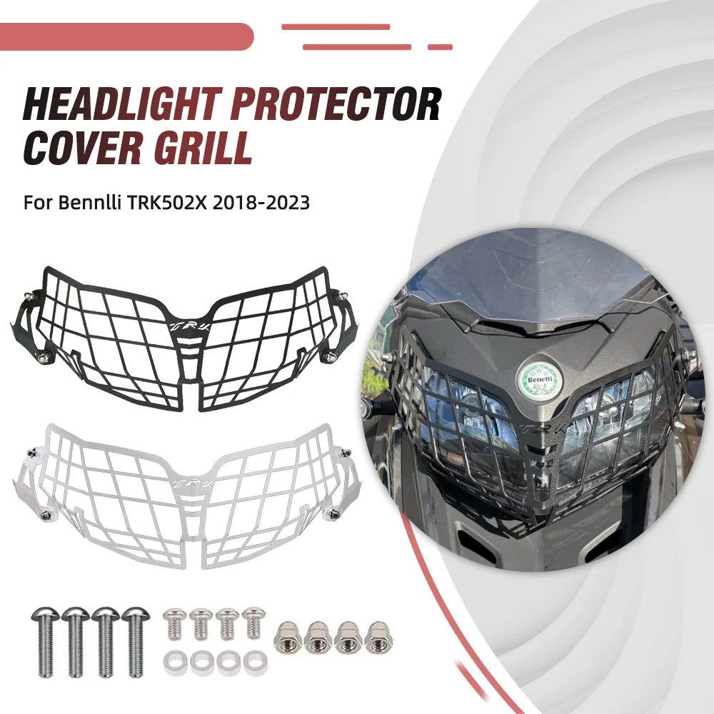 

For Bennlli TRK502X 2018 2019 2020 2021 2022 2023 Motorcycle Headlight Protector Cover Grill Headlight Lens Protector TRK 502