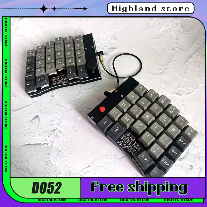 

DO52 Split Keyboard Diy Little Red Dot Keyboard 40% Split Keyboard DO52Pro Mechanical Keyboard Thinkpad Pointing PC Rod Keyboard