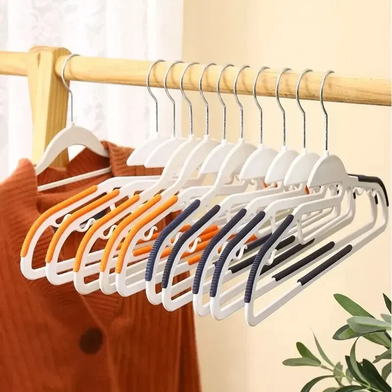 20/10Pcs Black/Grey Multifunctional Wet and Dry Household Hanger Suitable for Hanging Clothes Bedroom Wardrobe Anti-Slip