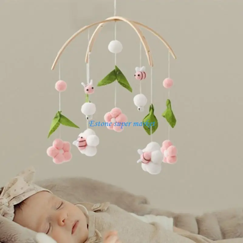 

090B Sturdy Baby Mobile Chimes with Flowers for Nursery Home Decoration