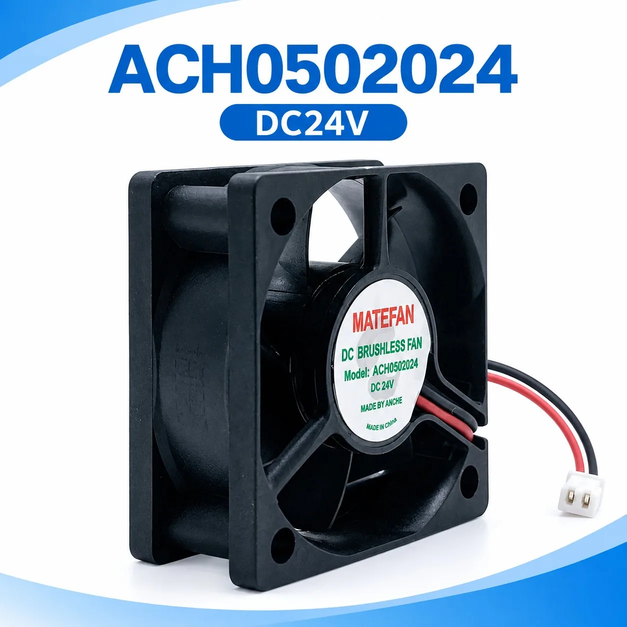 Cooling Fan 50x50x20mm 5020 2pcs DC 24V, for Battery Car Charger, Chassis, Frequency Converter, Industrial CPU Cooler