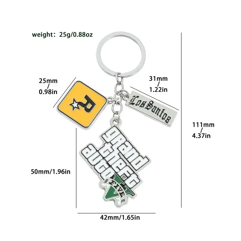 Game Grand Theft Auto 5 Rock Star Keychain for MINI Coopers R50 R52 R53 R55 R56 R58 R60 R61 F54 F55 F56 F60 Countryman Clubman