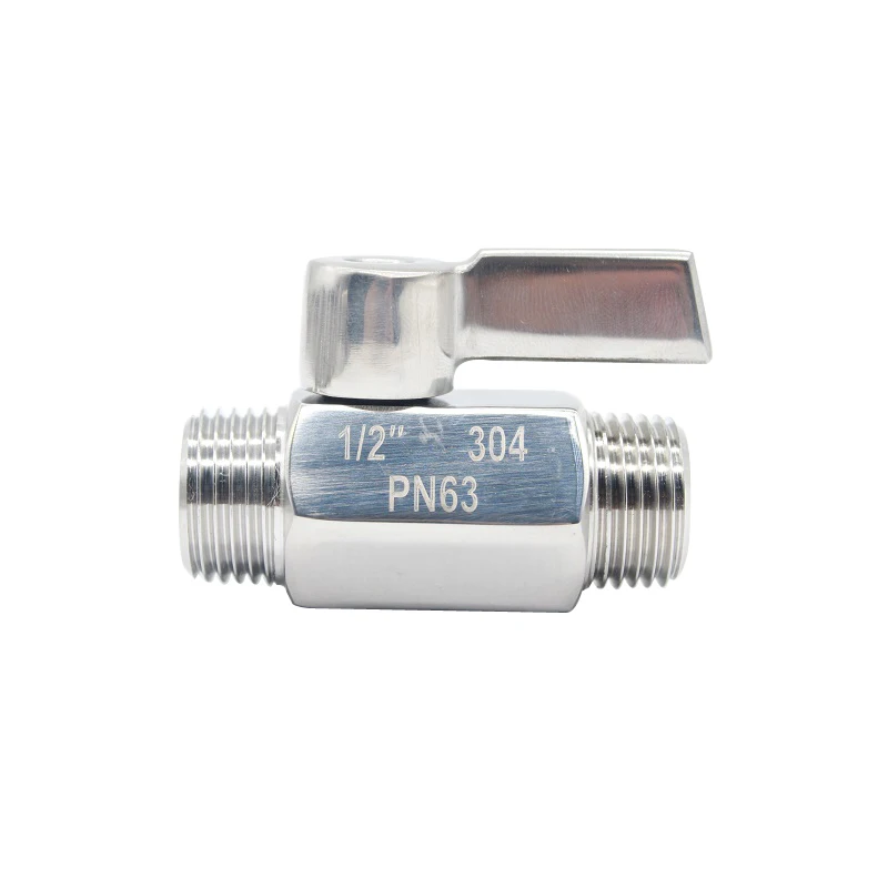 304/316 Stainless steel Mini Ball valve 1/8 1/4 3/8 1/2 3/4 / 1  BSP NPT Female male thread for water oil acid 2 way ball valve