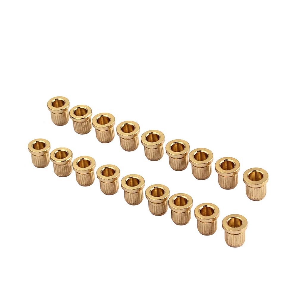 

18Pcs Electric Guitar String Ferrules Gold Metal Mounting Ferrule Set Improve Sound Quality Guitar String Ferrule