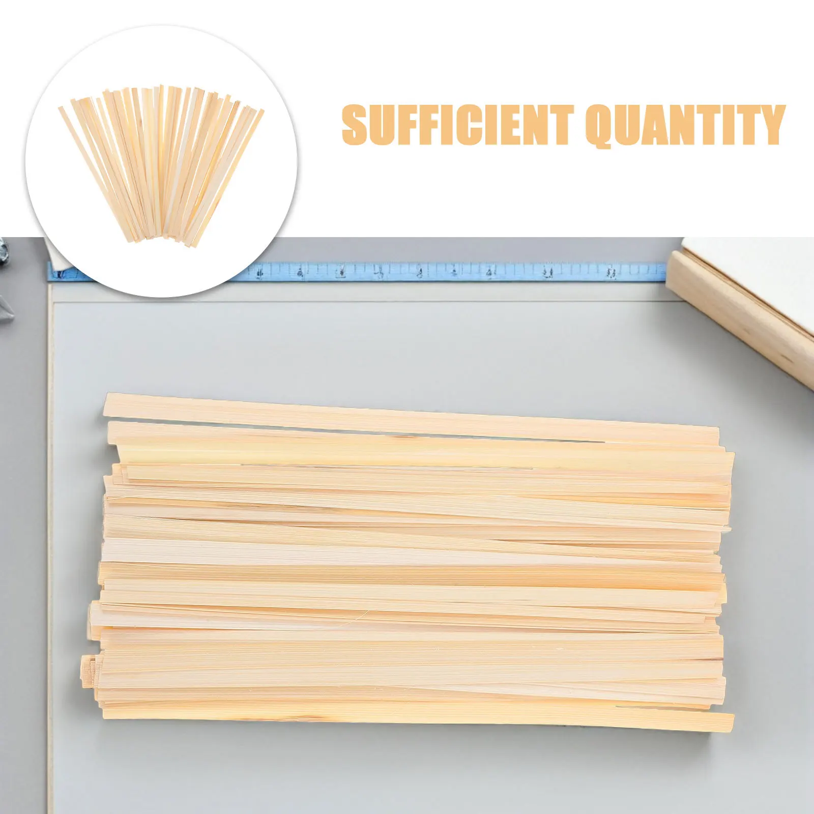 50 قطعة من شرائط الخيزران للحرف اليدوية - مجموعة مسامير مسطحة مقاس 30 سم × 1.2 سم لمحبي اليد ذاتية الصنع ومشاريع فنية للديكور - #5