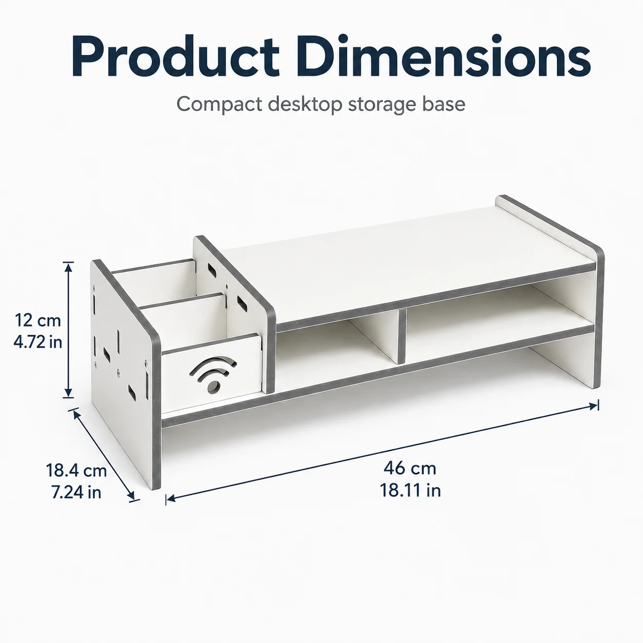 Monitor Stand Riser with Drawer & Storage Compartments, Laptop Computer Stand Organizer for Home Office Desk Accessories