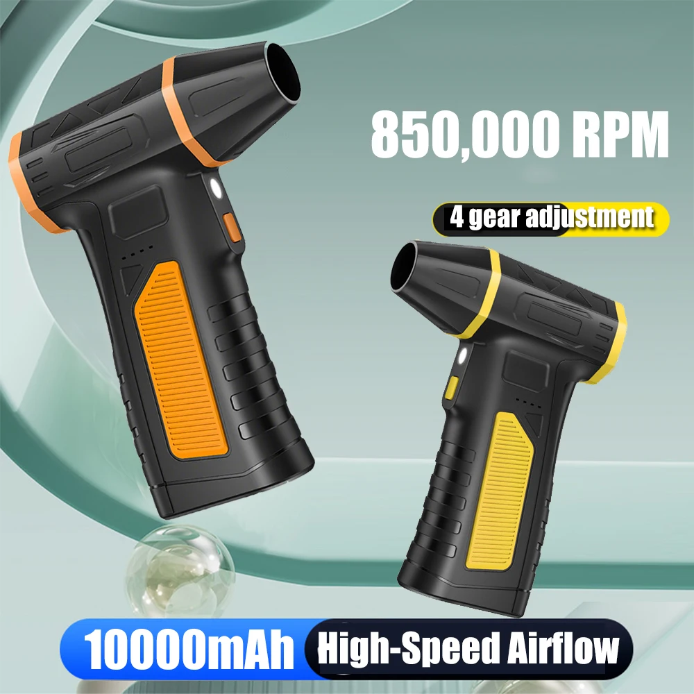 

Пылесос со сжатым воздухом, 850000 об/мин, мини-электрический высокоскоростной канальный вентилятор, 4 регулируемые беспроводные струйные турбовентиляторы для домашней очистки автомобиля