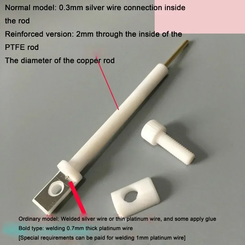 Suporte de Eletrodo Multiuso Ptfe Chapeado Placa pt Suporte de Eletrodo de Trabalho Resistente à Corrosão Jj110