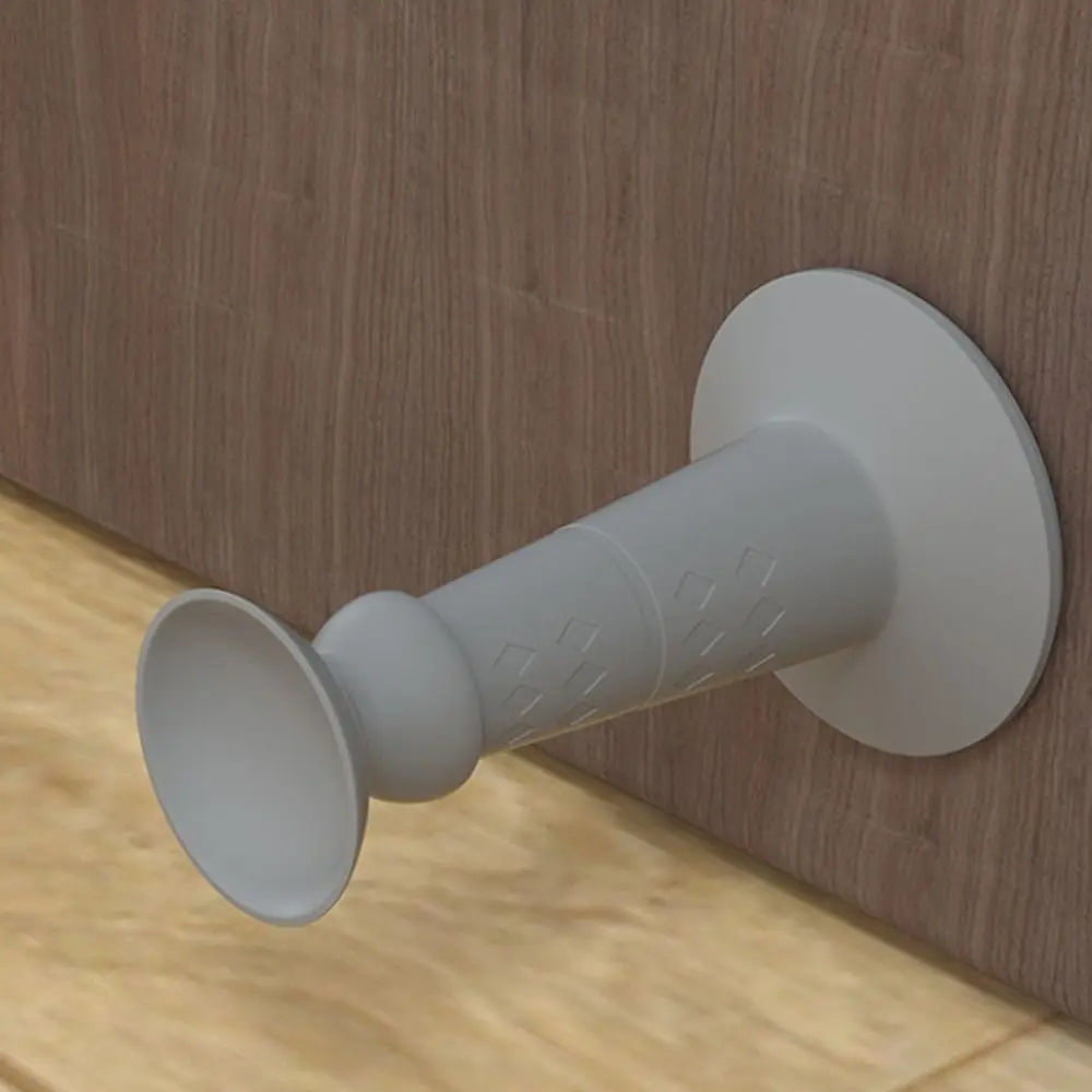 Self Adhesive Mute Hidden Door Rear Retainer Silicone Bumper Door Suction Wall Protector Door Holder Door Stopper