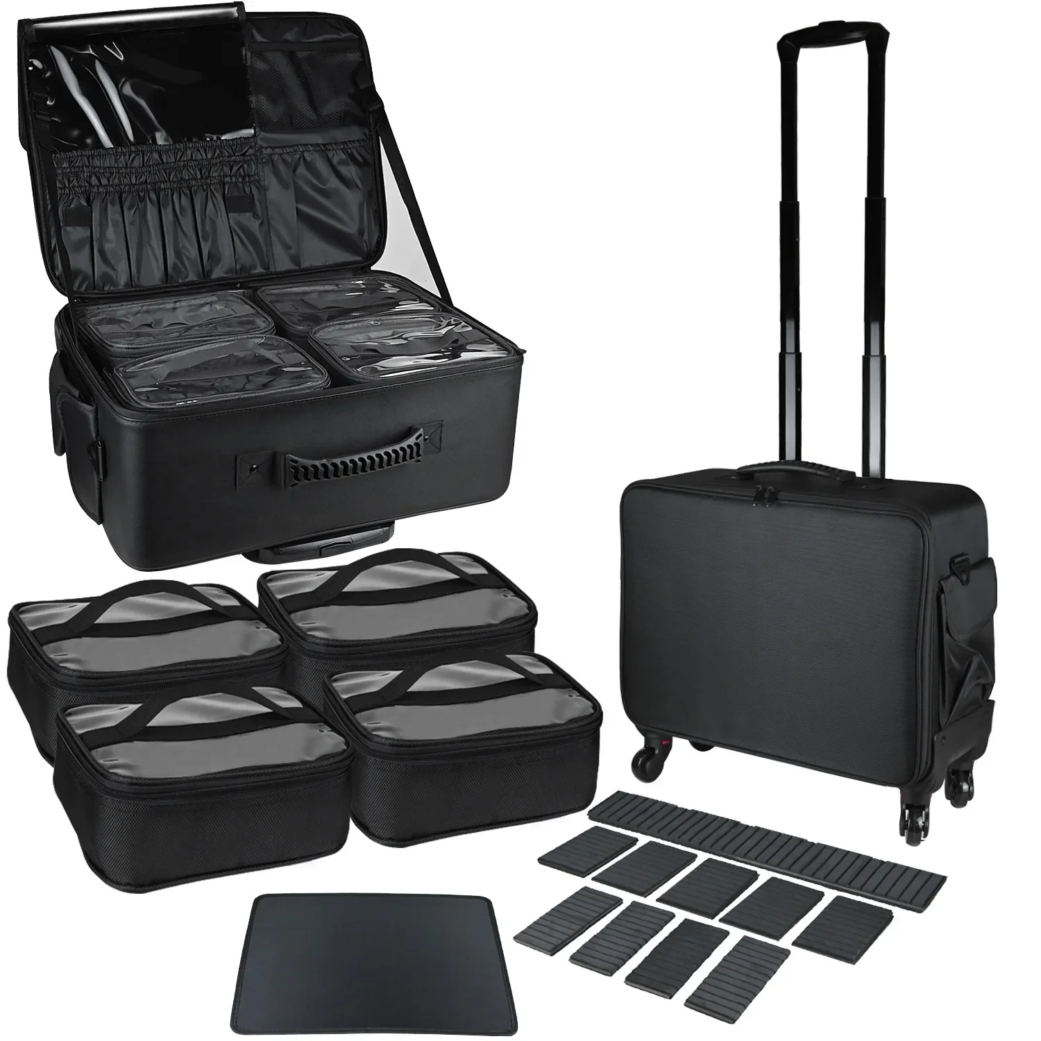 Professional Makeup Suitcase Case Designer Pull Rod Oxford Makeup Bag Large Capacity Nail Art Tattoo Storage Box Luggage