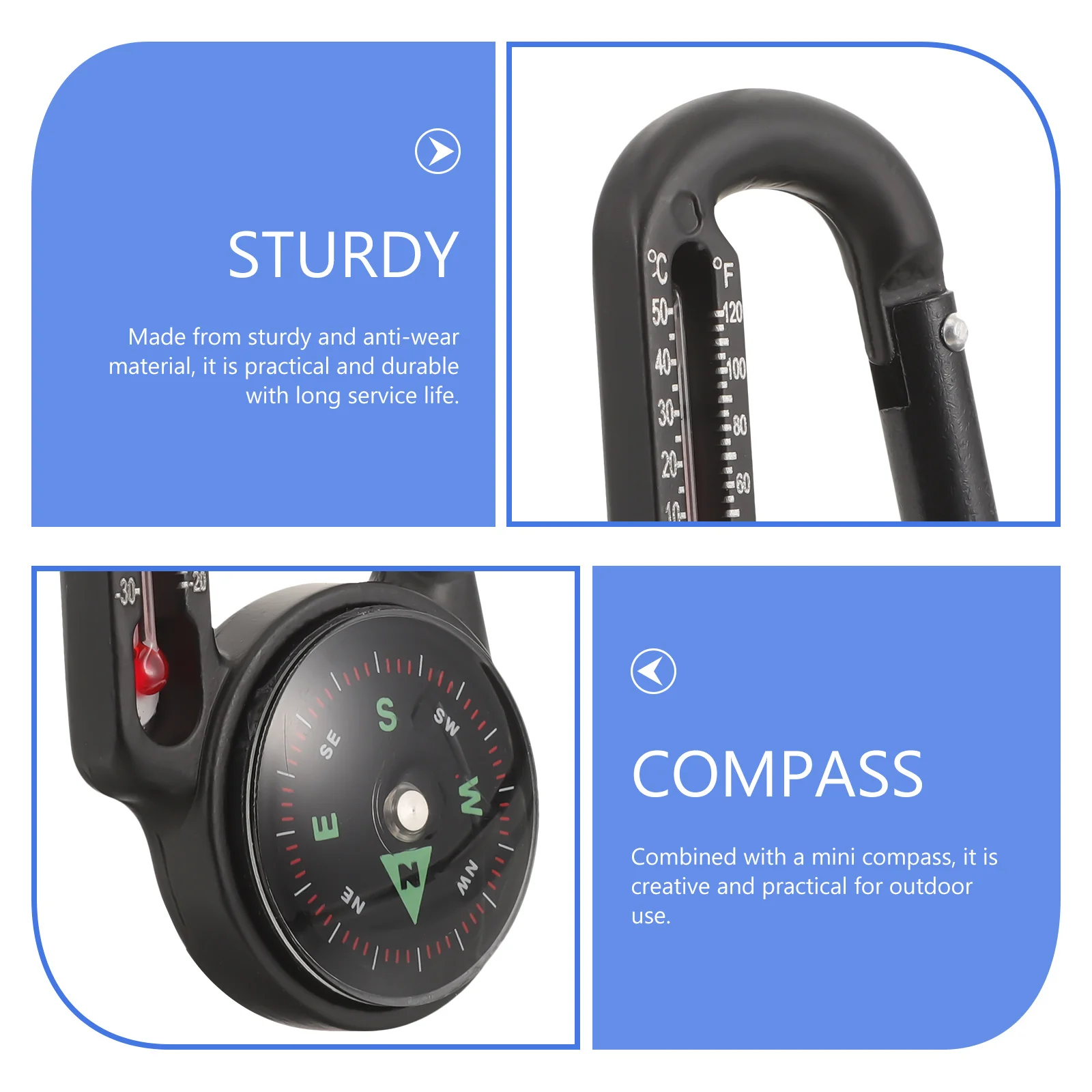 

Sturdy Compass Small Survival Camping Sport Tool Outdoor Mountaineering Keychain Portable Hiking