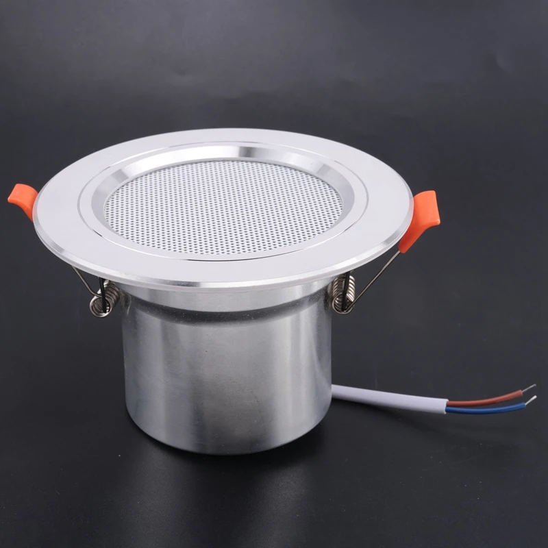 Altavoz de techo para baño de 8Ohm y 10W, sistema de música de fondo con altavoz de techo a la moda de aluminio