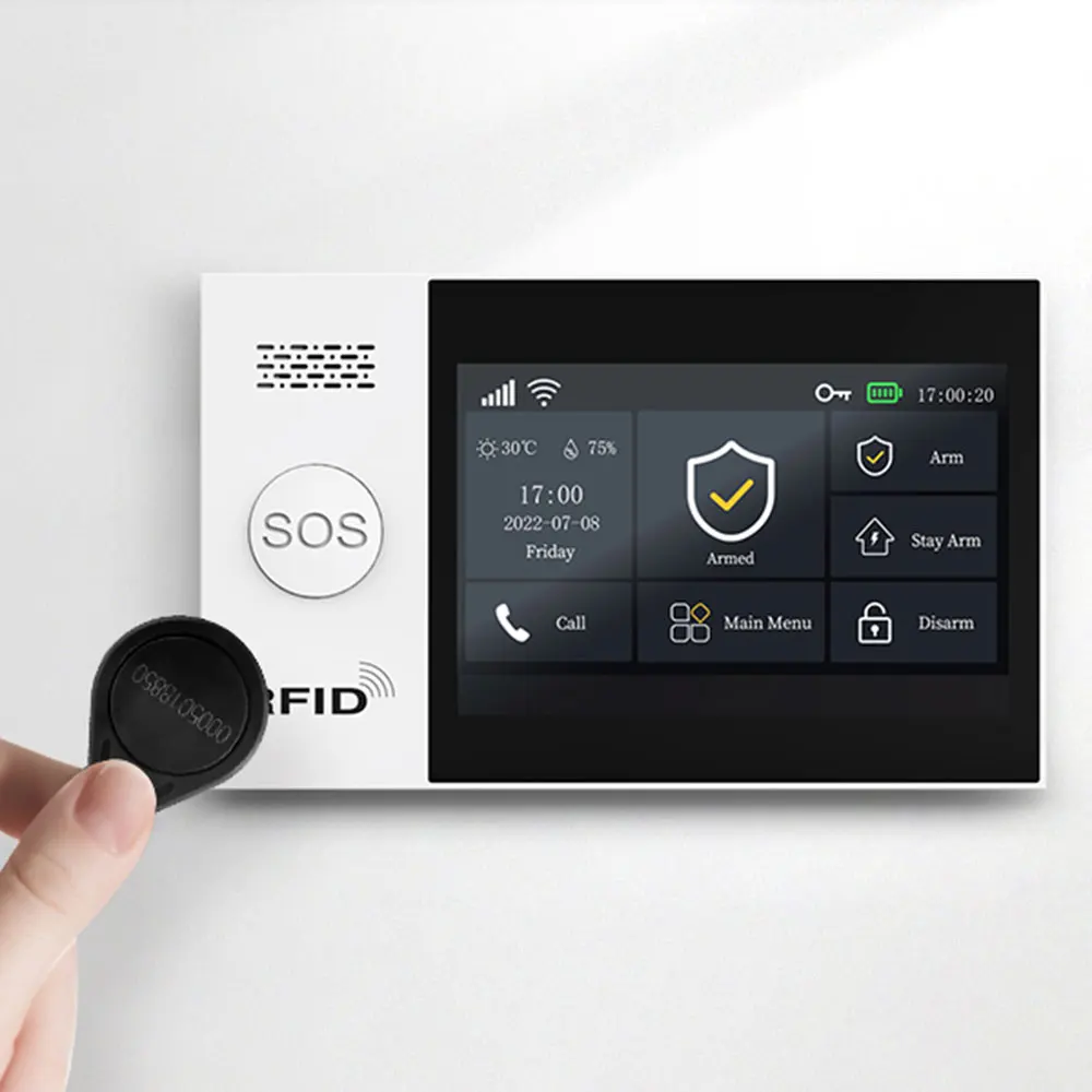 GSM Smart Life Tuya Wifi 4G Security Alarm System 433MHZ ทํางานร่วมกับ Alexa Home Burglar Motion Detector เซ็นเซอร์ประตู