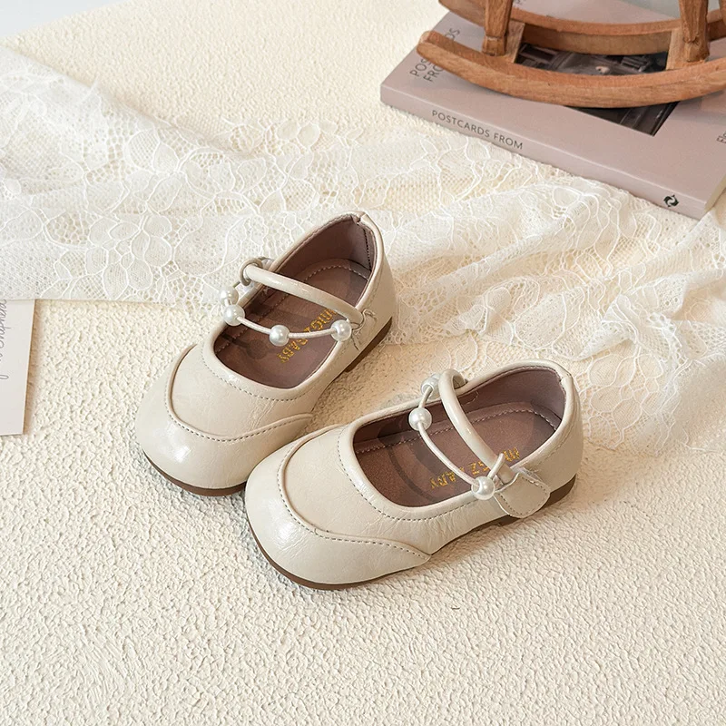 

2026 Children Leather Shoes for Girls Spring New Fashion Korean Style Soft Bottom Anti-slippery Versatile Princess Dress Shoes