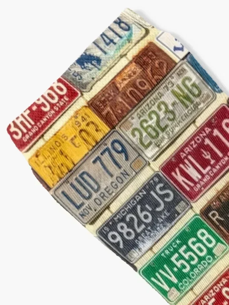 USA License Plate Collection Socks Running sports stockings ankle funny gifts Man Socks Women's
