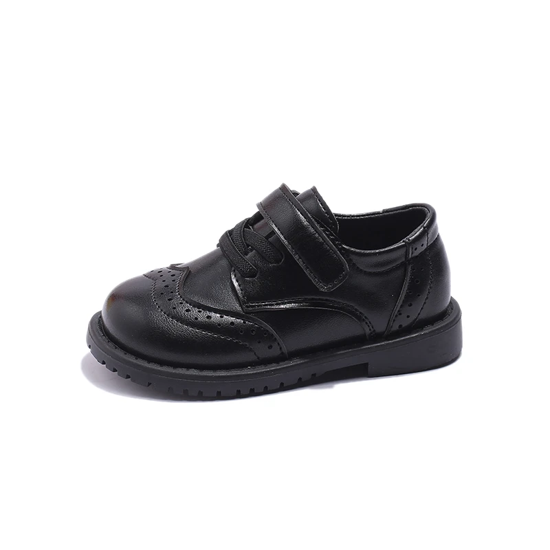 

Unishuni Boys Girls Dress Shoes Little Kids Oxford Shoes Wedding Party Dress Shoe PU Leather Lace-Up School Uniform Loafer Flats