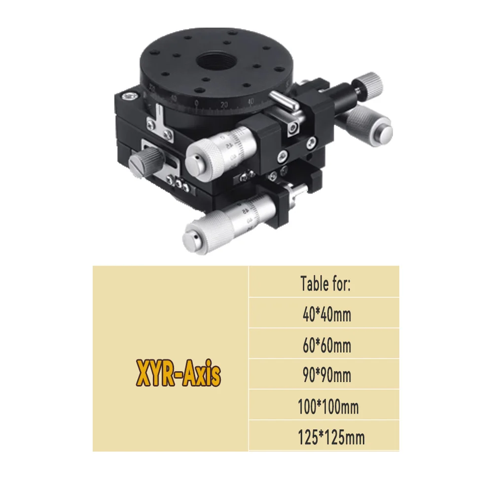 High Precision Manual Fine-Tuning Slide Table With Differential Head XYZR Single/Multi Axis Optical Medical Equipment image 3