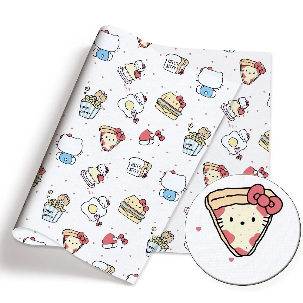 Hello Kitty 140x50CM Cartoon Polyester cotton fabric Patchwork Tissue Kid Home Textile Sewing Doll Dress Curtain cotton Fabric