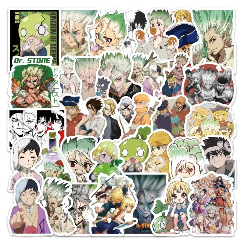 

54pcs Dr.STONE Anime Peripheral Stickers Senku Ishigami DIY Diary Phone Case Stickers Suitcase Graffiti Stickers Gifts