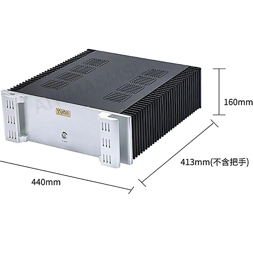 AIYIMA SMSL HIFI Class AB Post Amplifier Gold Sealed Tube 2.0 200W Professional AP Test Single End Balanced Rear Amplifier Audio