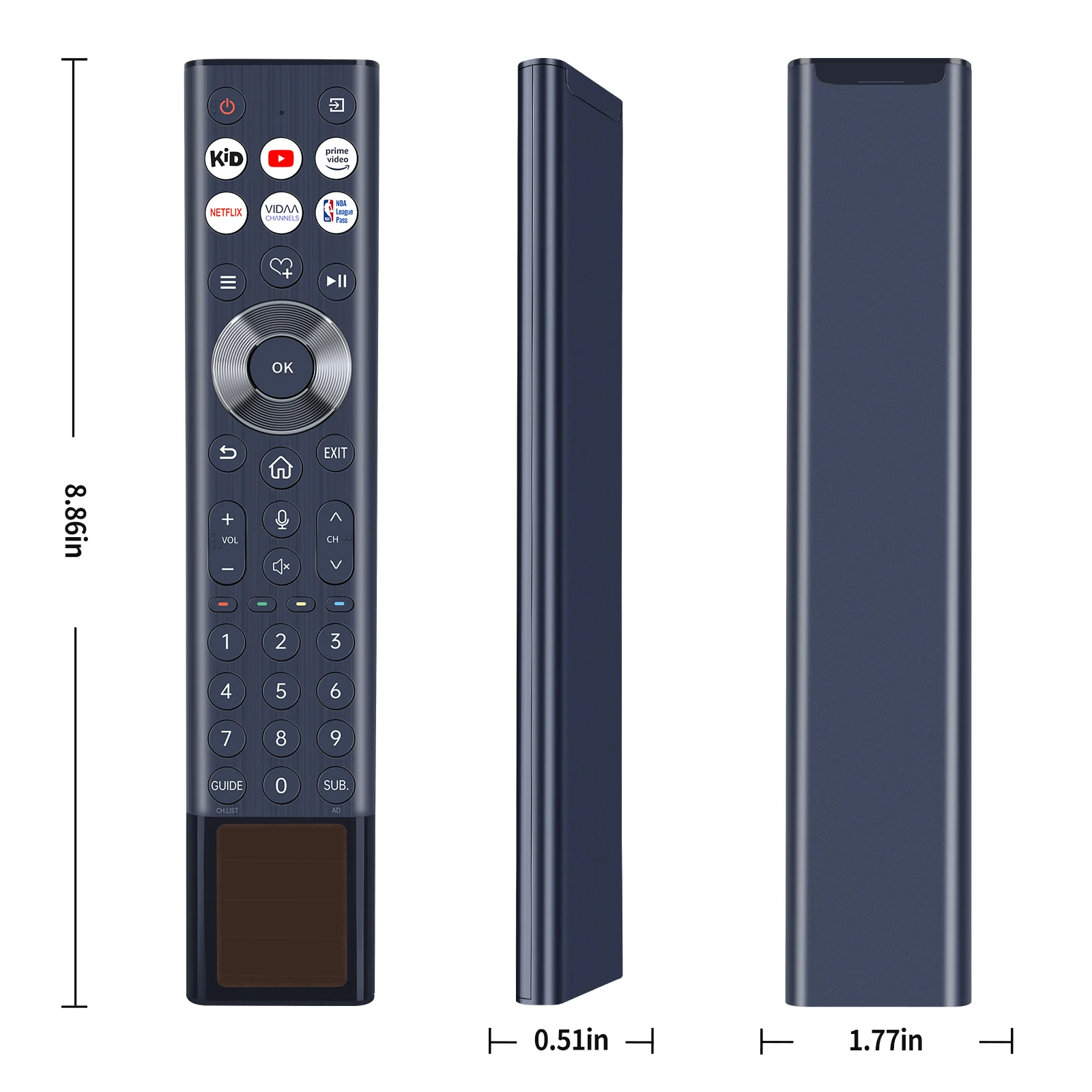 جهاز التحكم عن بعد الصوتي بالطاقة الشمسية ERF6F66H الجديد لتلفزيون Hisense الذكي مع قناة NBA
