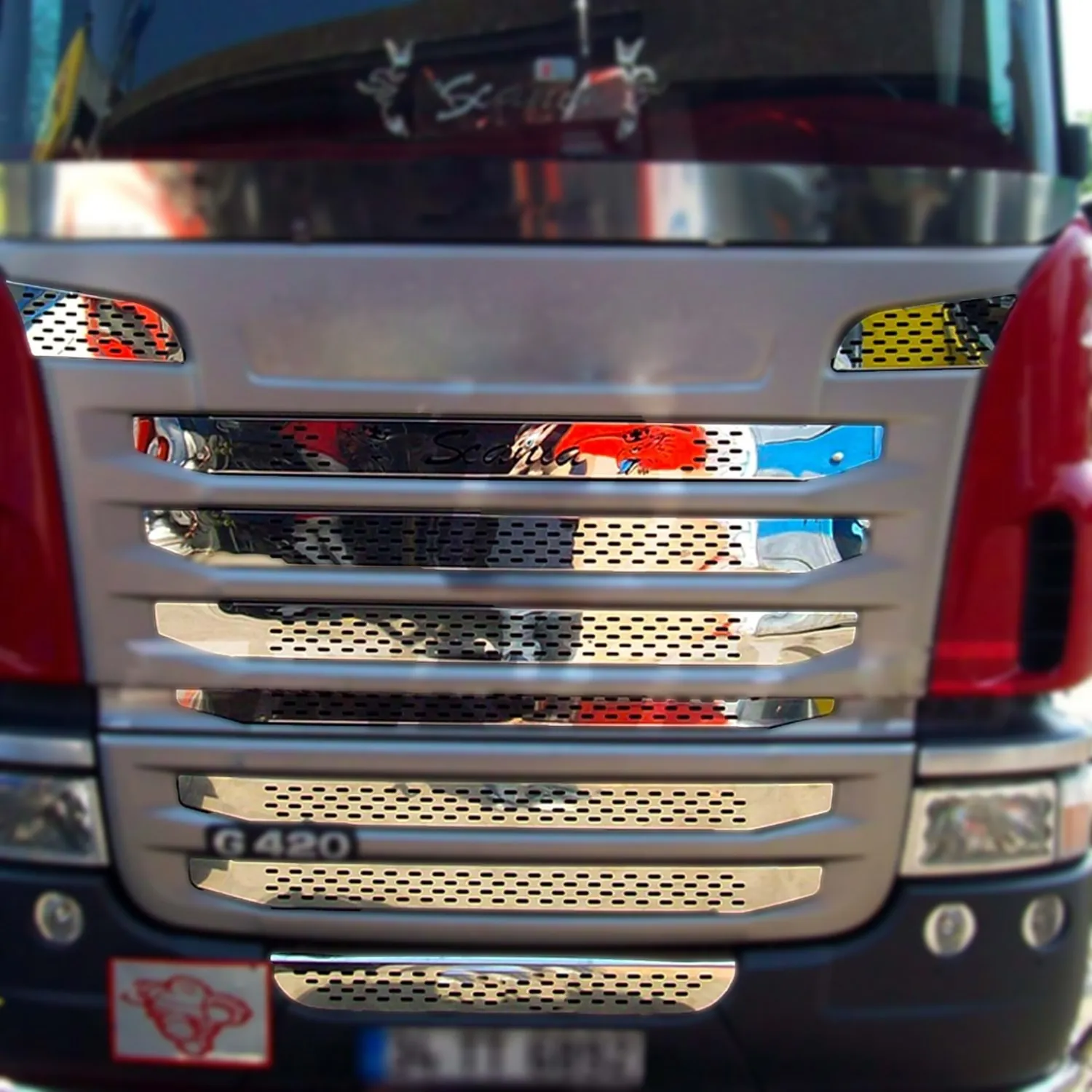 Scania G400 Perforated Grill Chrome WN Inox WNSC121