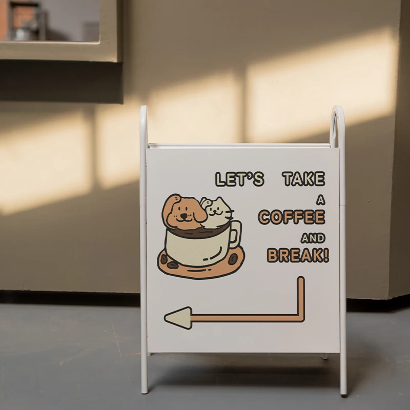 Tanda Panduan Iklan Stand Display Stand Lantai Dua Sisi Luar Ruangan Toko Roti