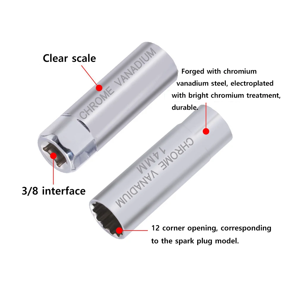 Universal Spark Plug Sleeve Wrench 3/8\