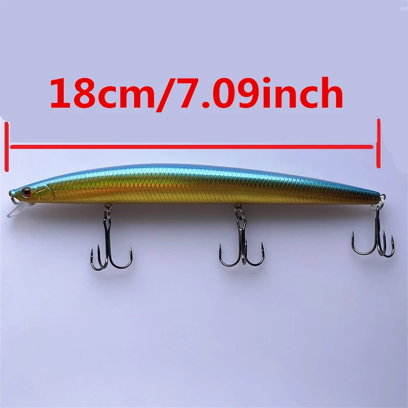 8130 18cm23g1PCS LURETV المستوردة الطائر بطل تحوم في الماء الضحل طعم مينولتا لرمي طويل المدى من جثم الطعم المزيف #4